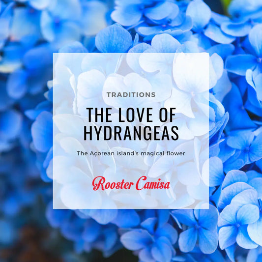 The Love of Hydrangeas Rooster Camisa