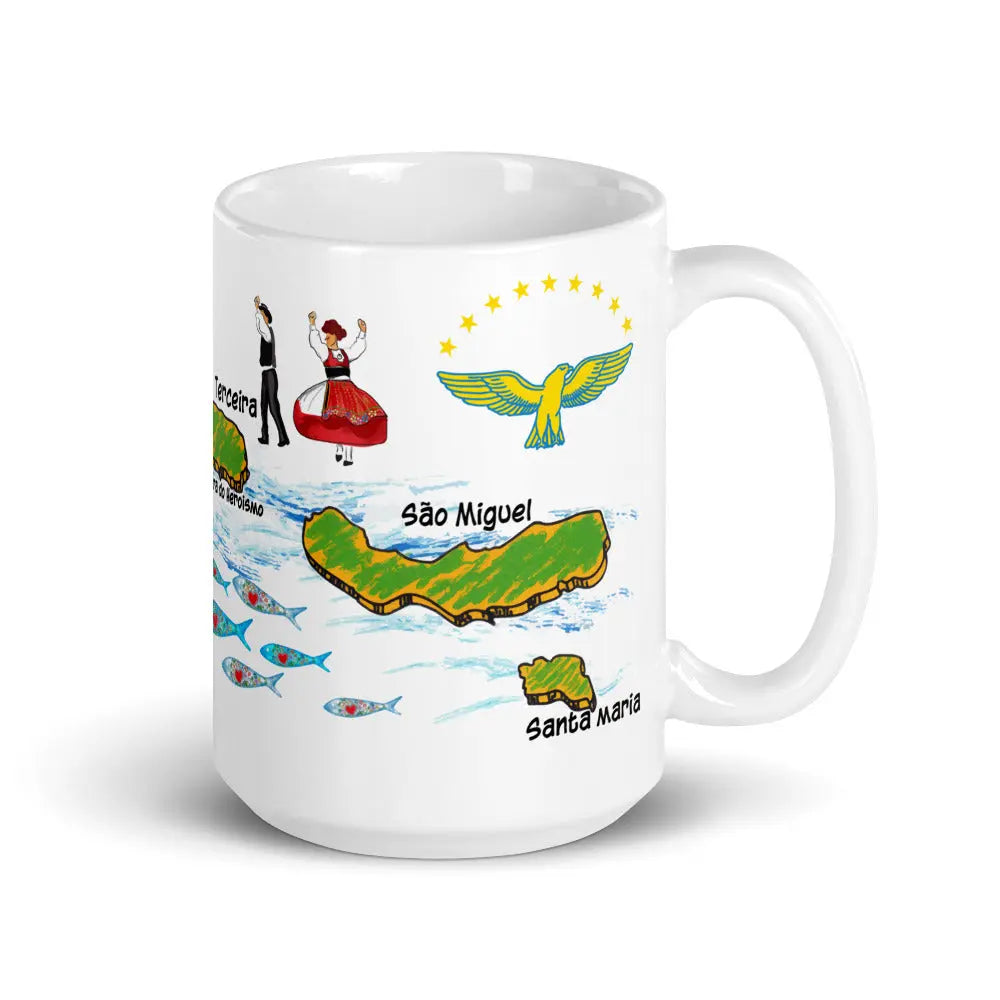 Açores Islands Mug Açores Islands Mug Rooster Camisa