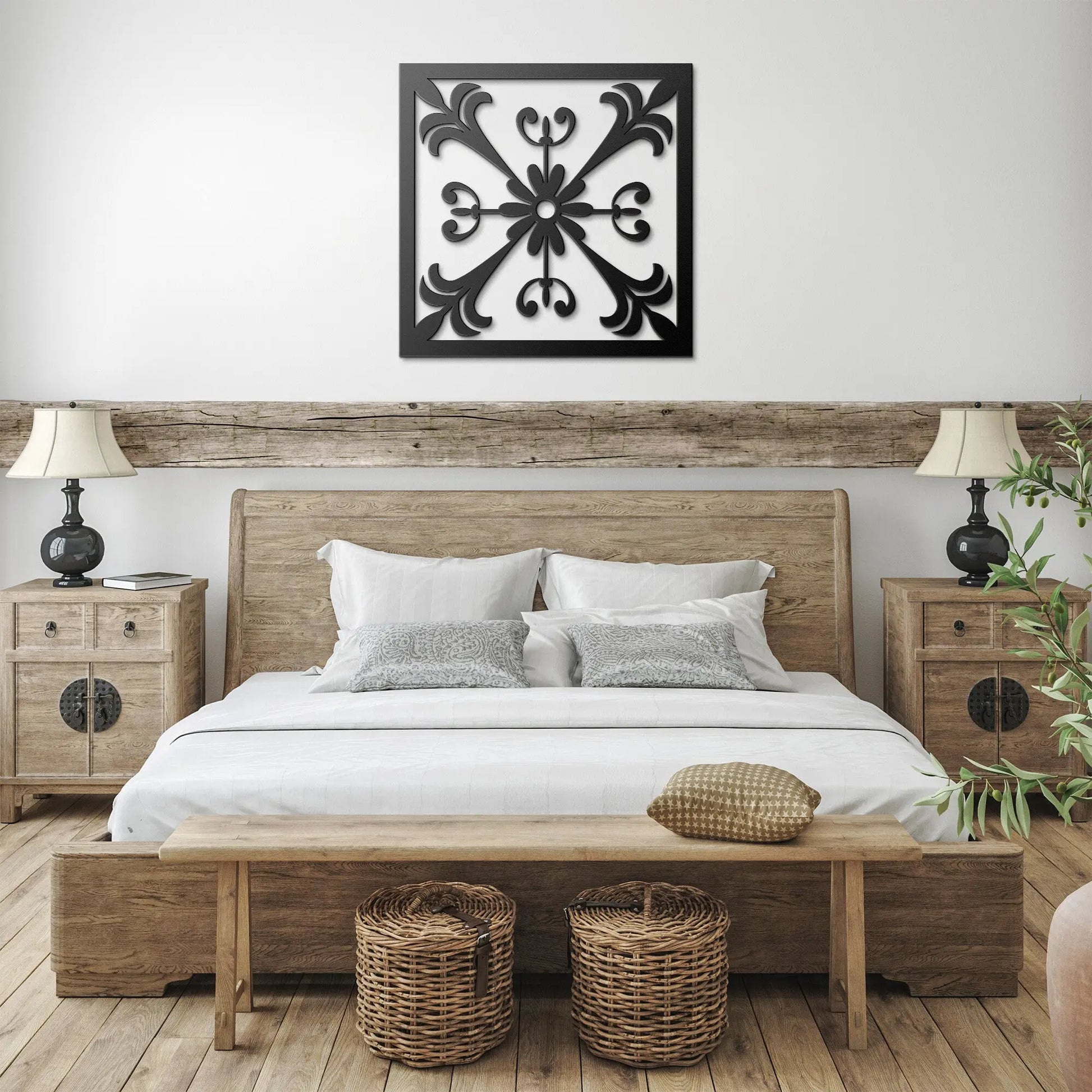 Steel Azulejos Tile Wall Art Bloom-Rooster Camisa