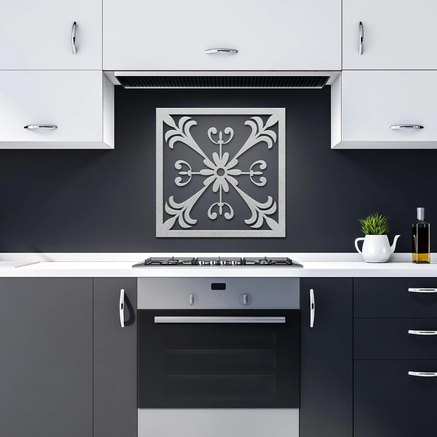 Steel Azulejos Tile Wall Art Bloom-Rooster Camisa