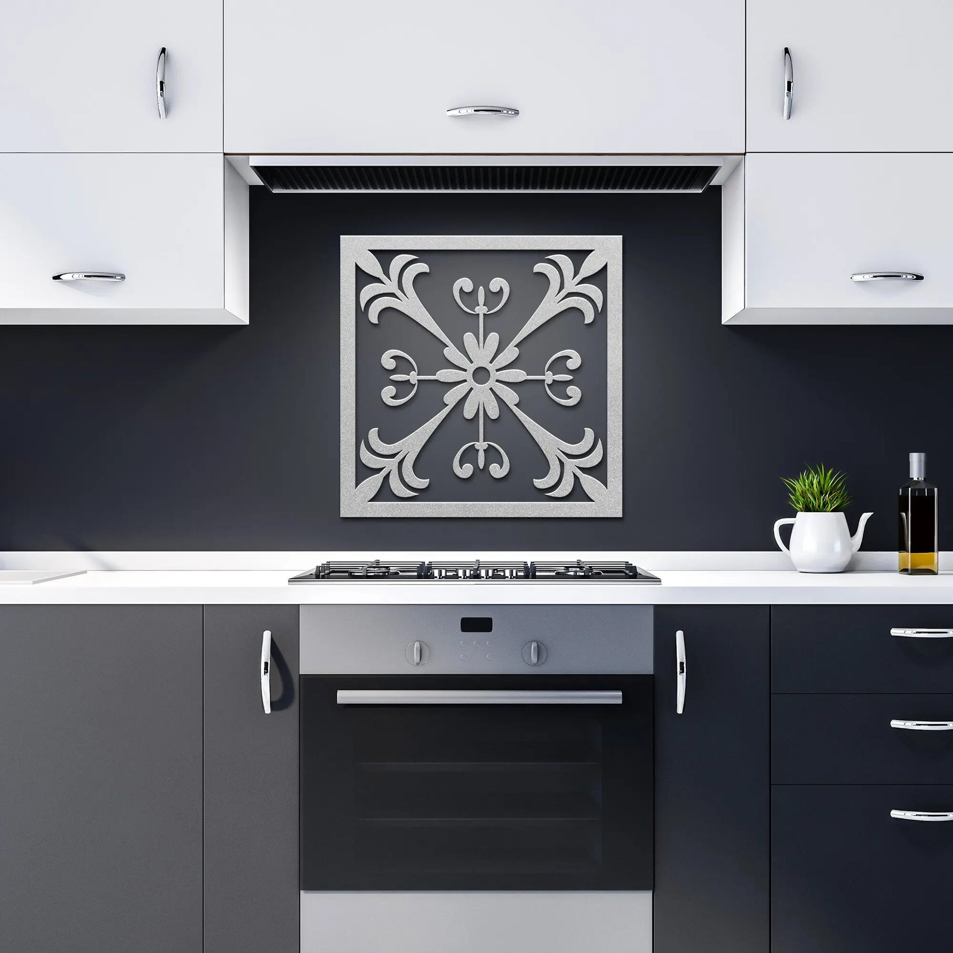 Steel Azulejos Tile Wall Art Bloom-Rooster Camisa