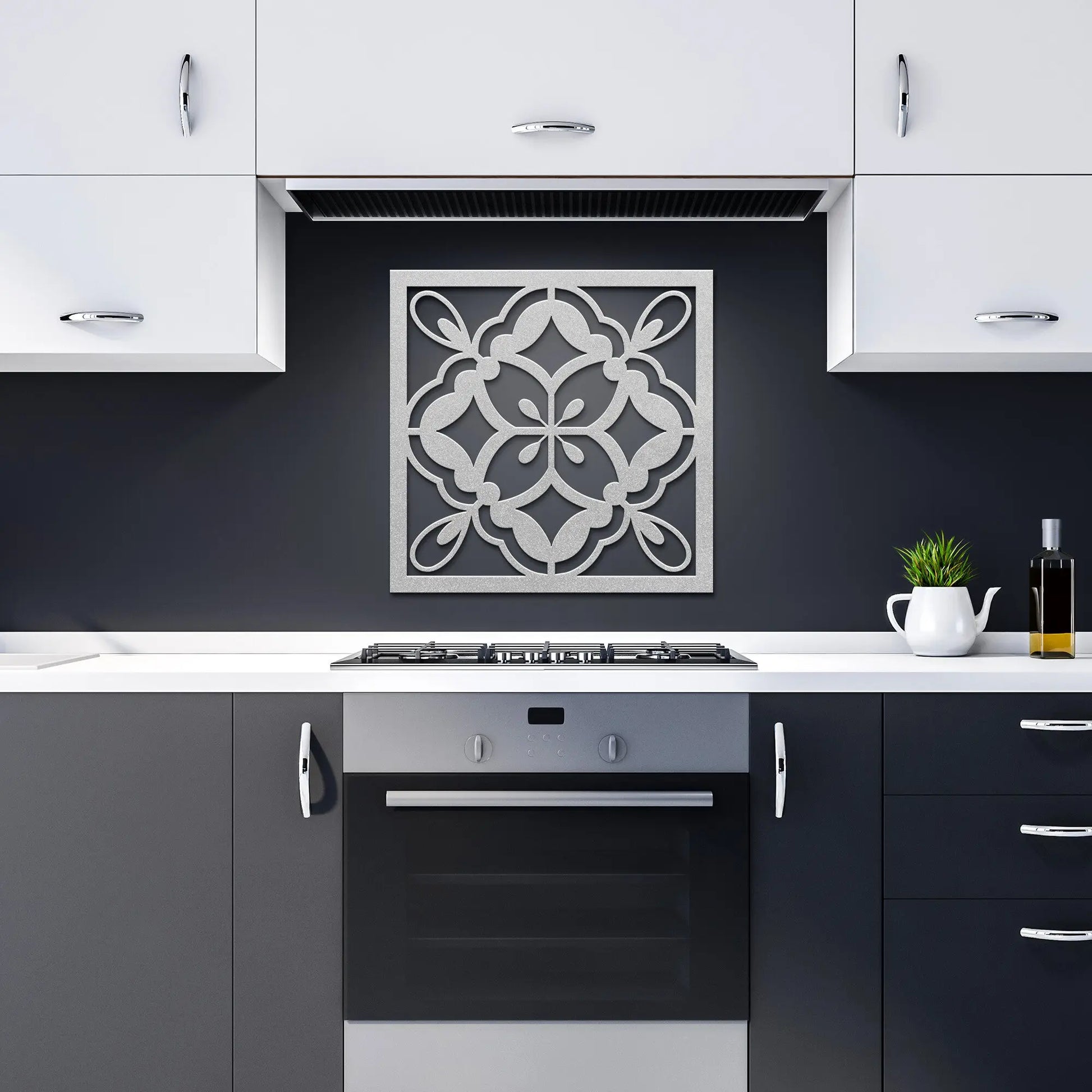 Steel Azulejos Tile Wall Art  Diamond-Rooster Camisa