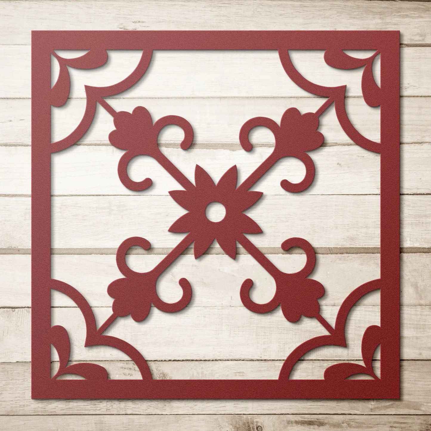 Steel Azulejos Tile Wall Art  Flor-Rooster Camisa