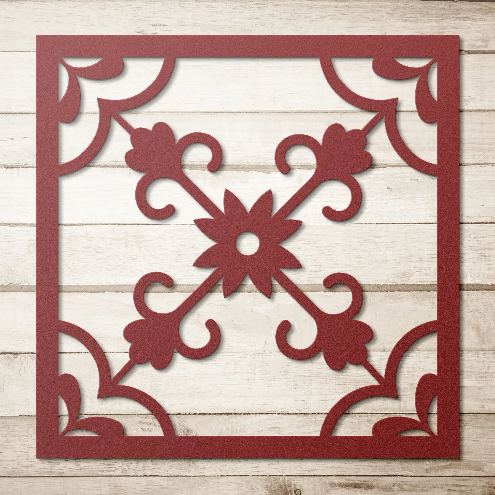 Steel Azulejos Tile Wall Art  Flor-Rooster Camisa