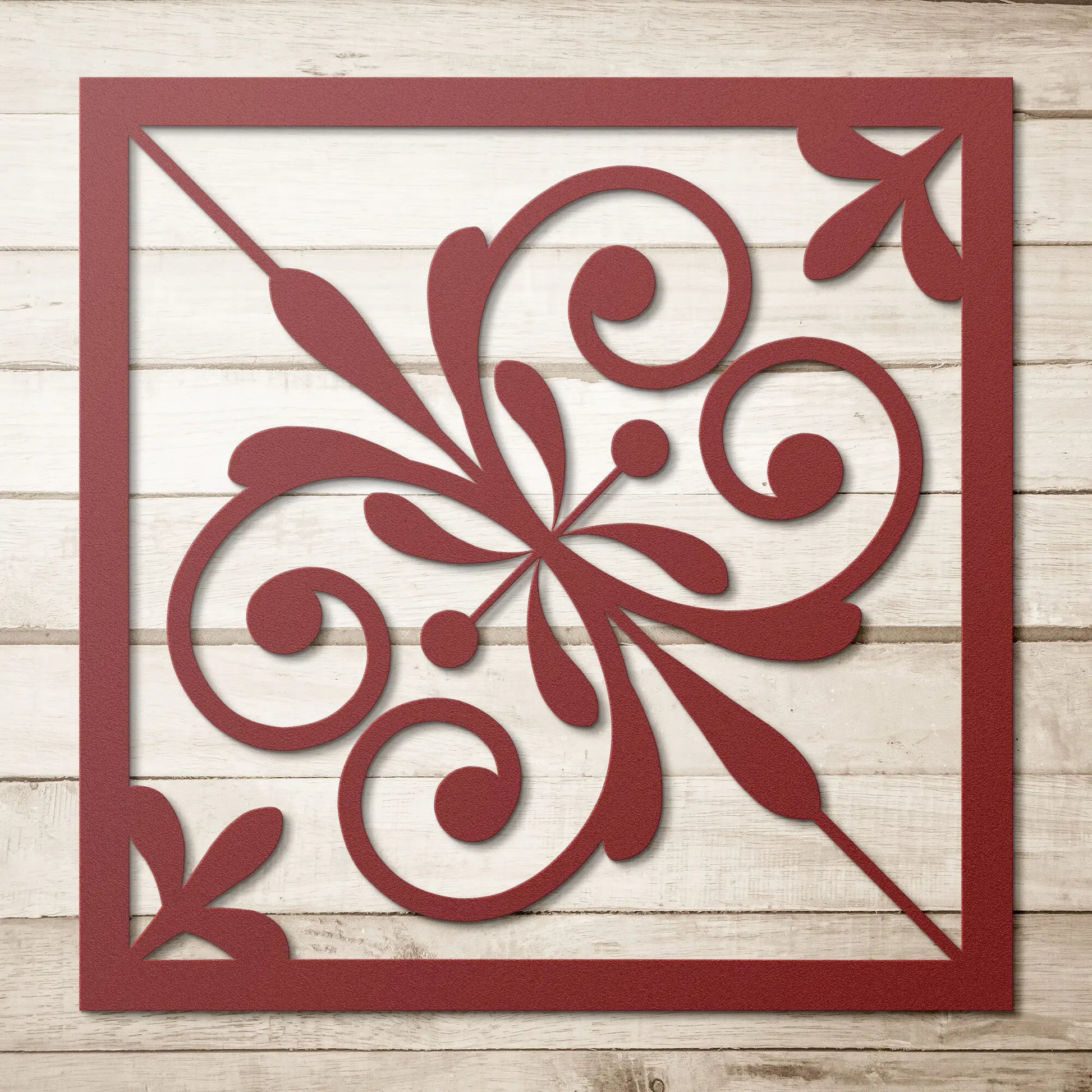 Steel Azulejos Tile Wall Art Scroll-Rooster Camisa