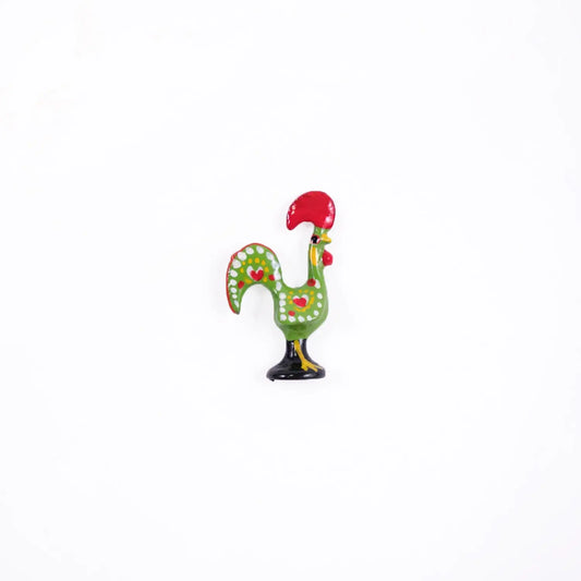 Portuguese Inspired Barcelos Rooster Lapel Pin in Green-Rooster Camisa