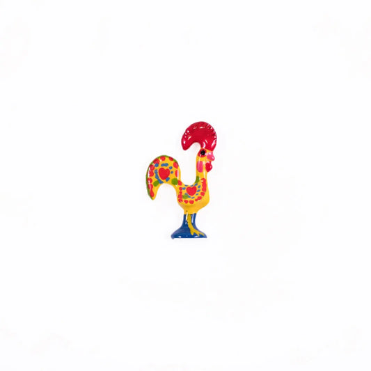 Portuguese Inspired Barcelos Rooster Lapel Pin in Yellow-Rooster Camisa