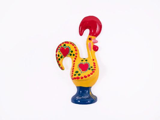 Portuguese Inspired Barcelos Rooster Magnet in Yellow-Rooster Camisa