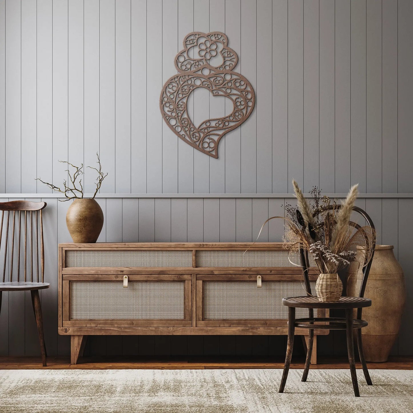 Steel Coração de Viana Wall Art-Rooster Camisa