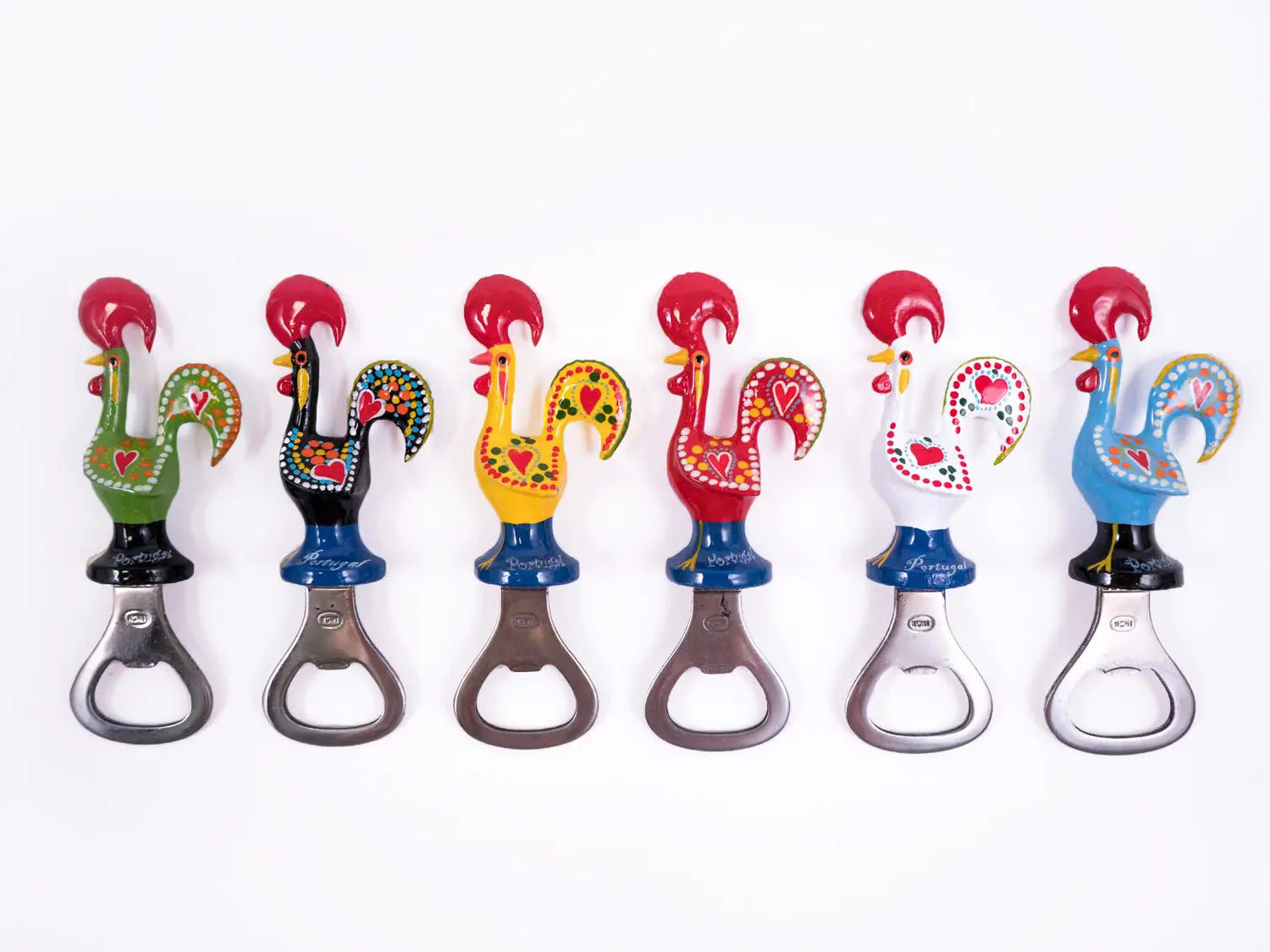 Galo de Barcelos Bottle Opener Magnet 11cm Green-Rooster Camisa