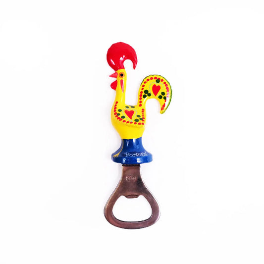 Galo de Barcelos Bottle Opener Magnet 11cm Yellow-Rooster Camisa