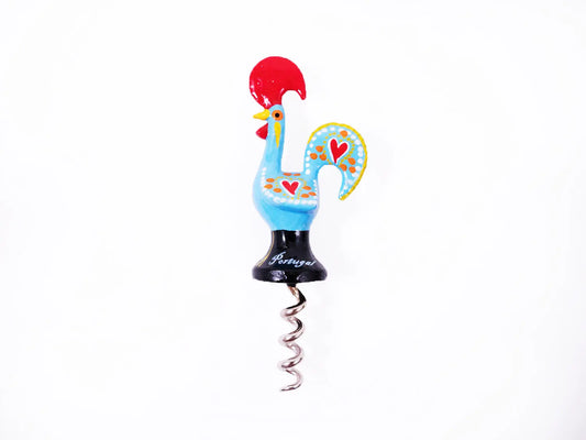 Galo de Barcelos Cork Screw 13cm Blue-Rooster Camisa