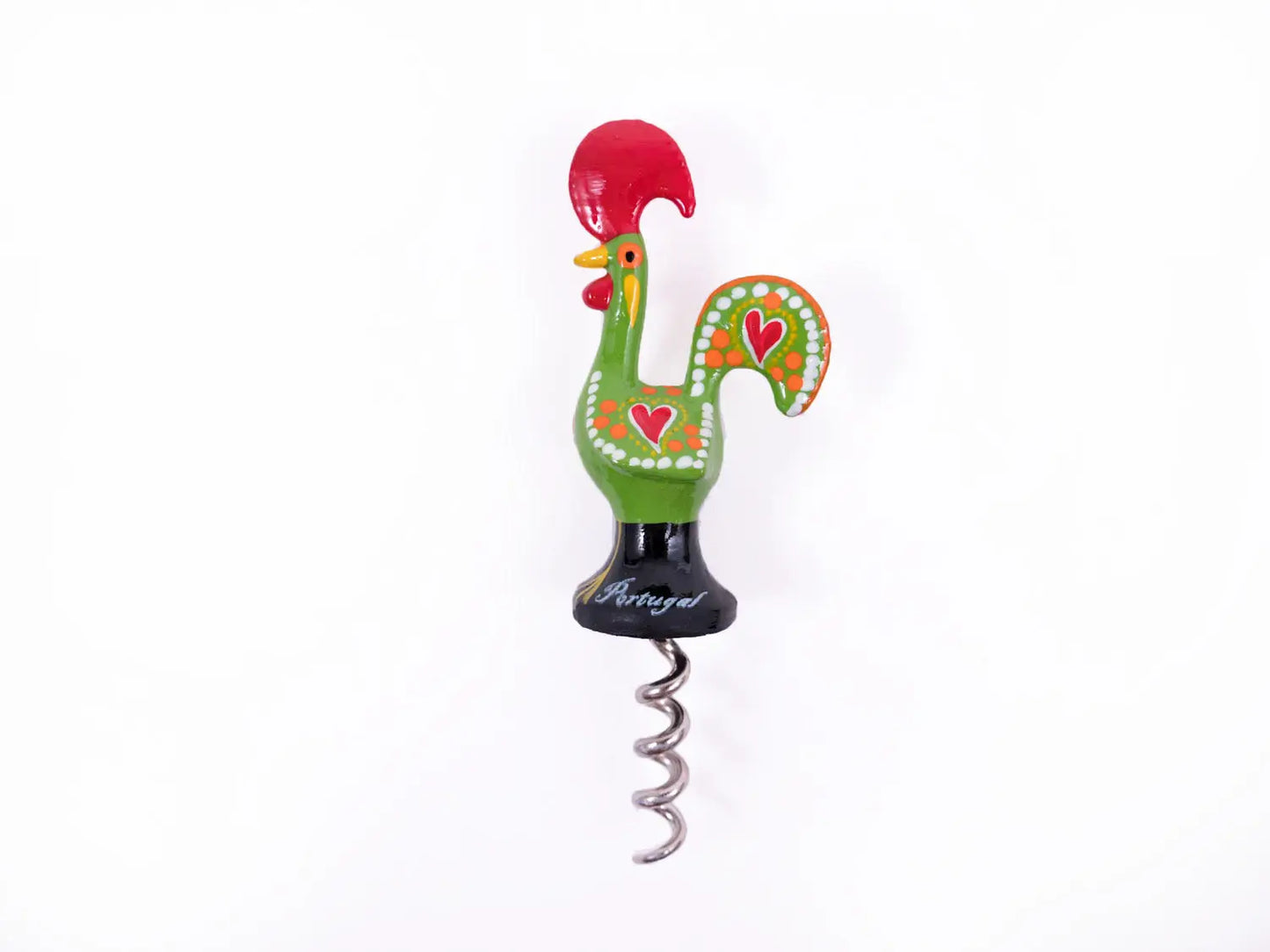 Galo de Barcelos Cork Screw 13cm Green-Rooster Camisa