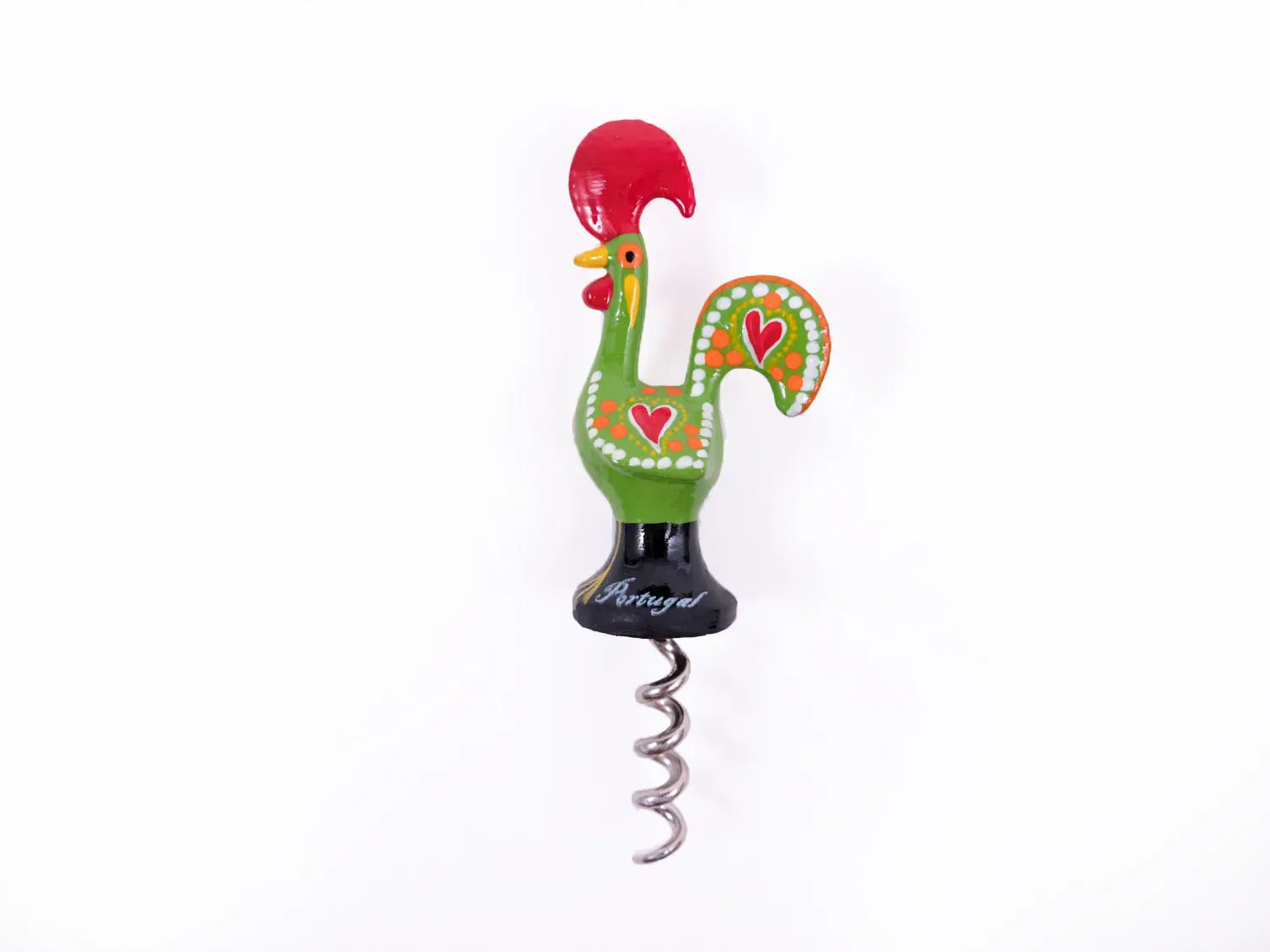 Galo de Barcelos Cork Screw 13cm Green-Rooster Camisa