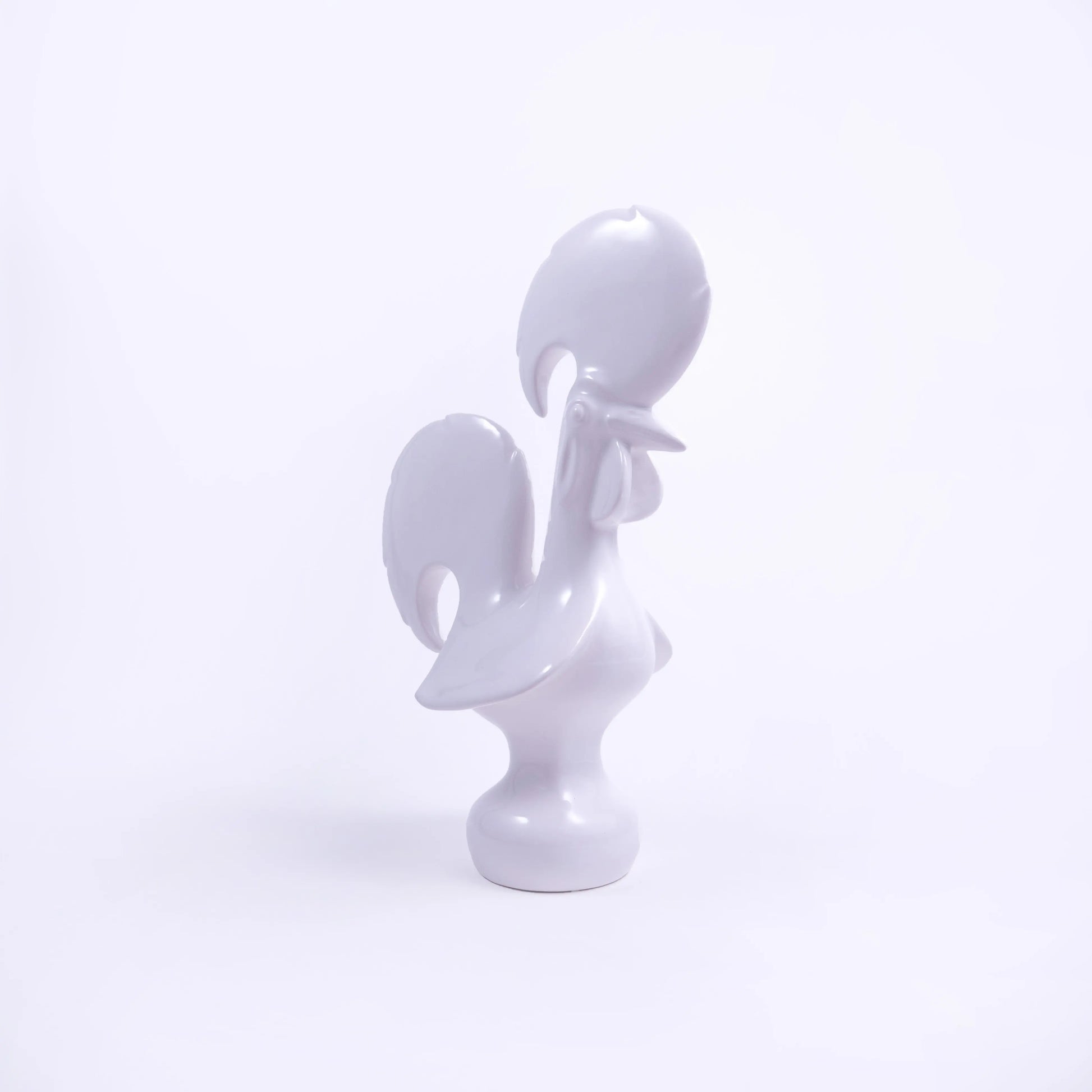 Glazed Galo de Barcelos (Branco)-Rooster Camisa
