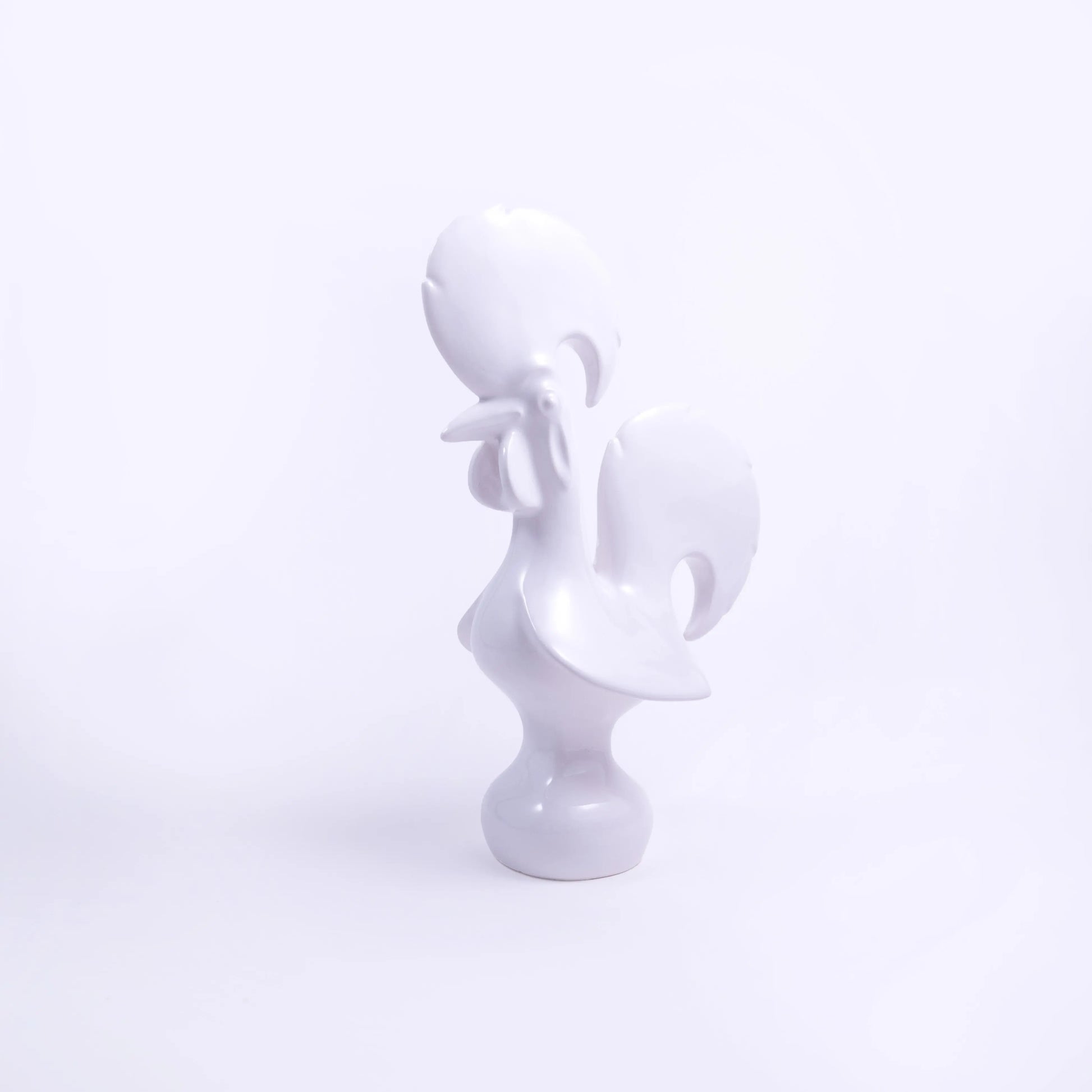 Glazed Galo de Barcelos (Branco)-Rooster Camisa