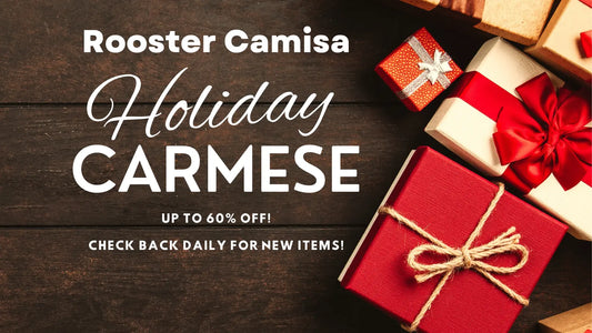 Holiday Carmese Rooster Camisa