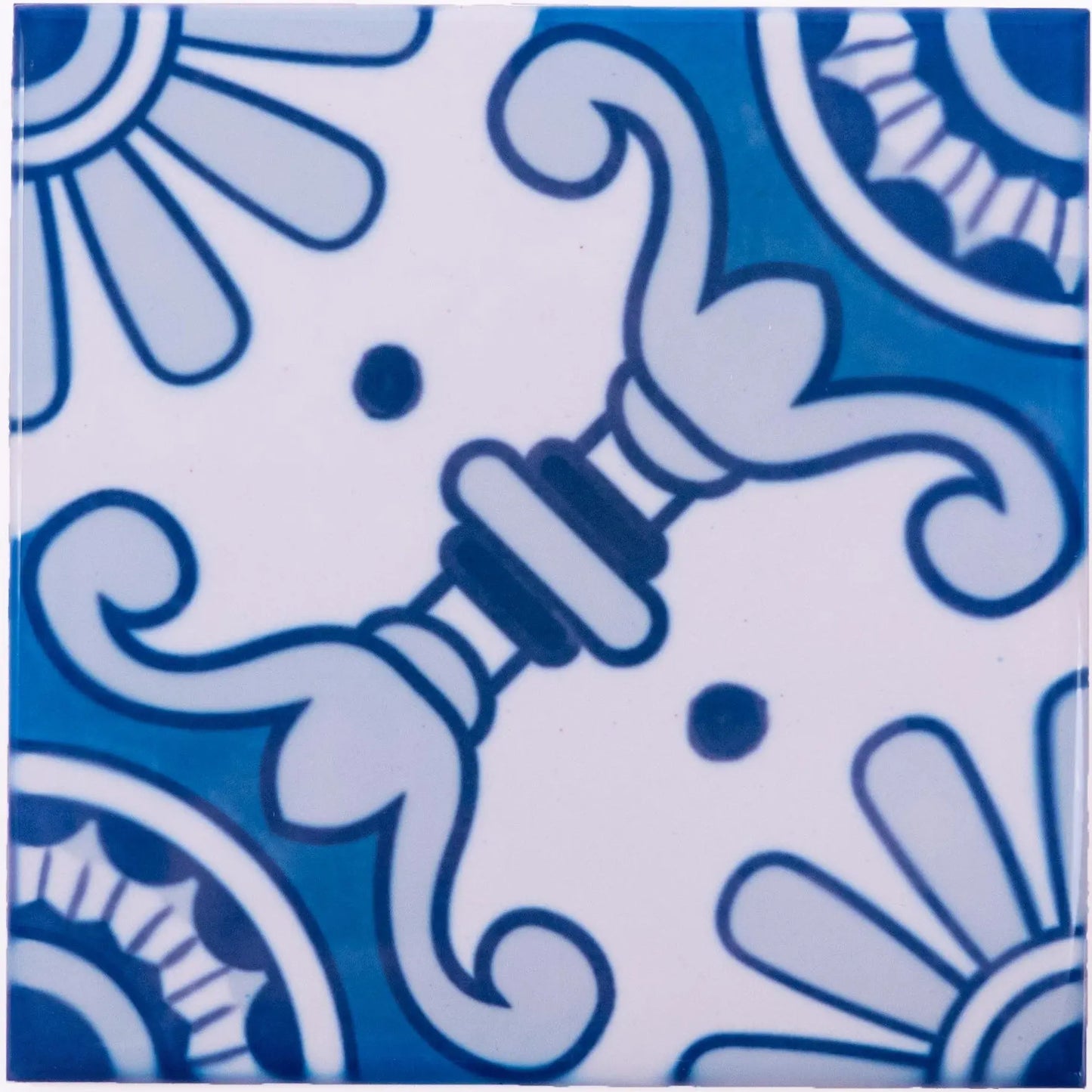 Portuguese Inspired Azulejos Navigator Ceramic Tile-Rooster Camisa