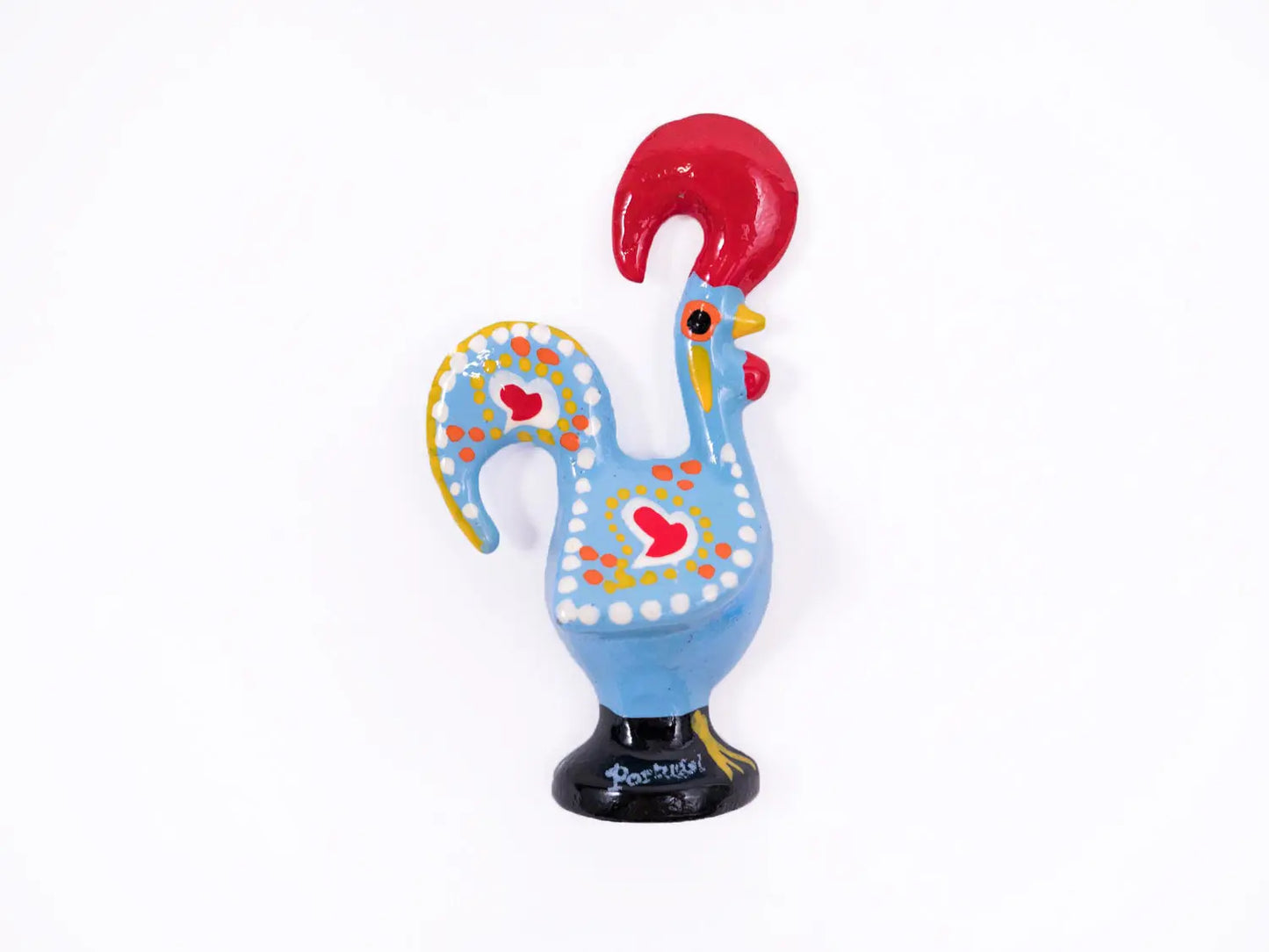 Portuguese Inspired Barcelos Rooster Magnet in Blue-Rooster Camisa