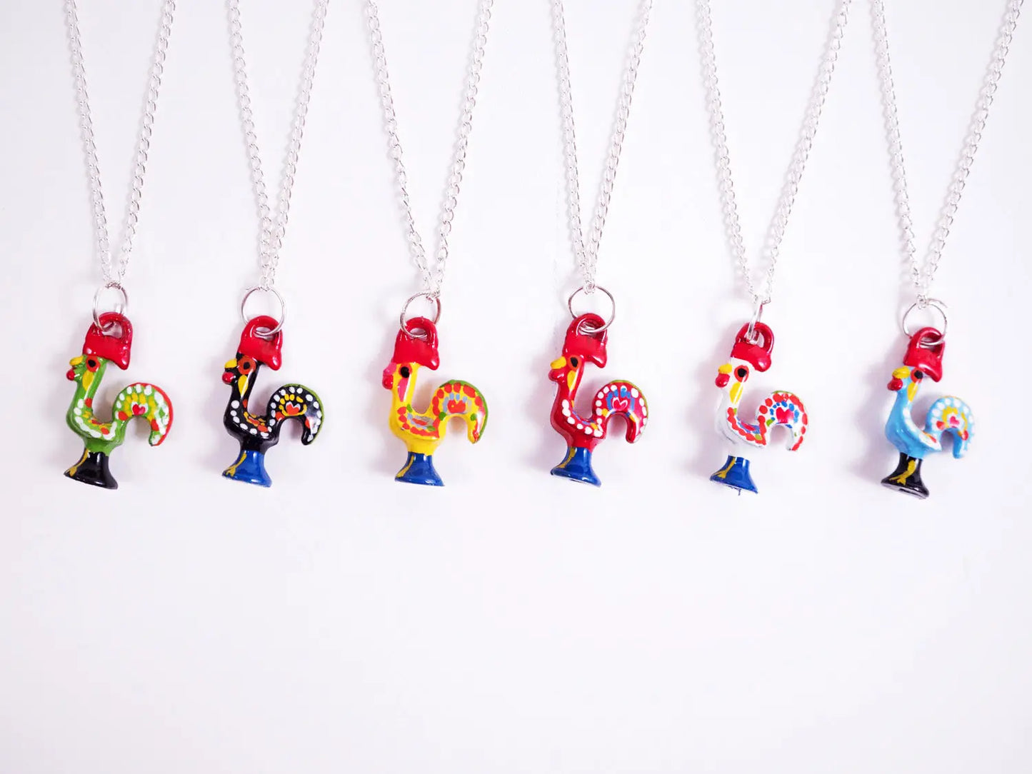 Portuguese Inspired Barcelos Rooster Necklace (Various Colors) -Rooster Camisa 