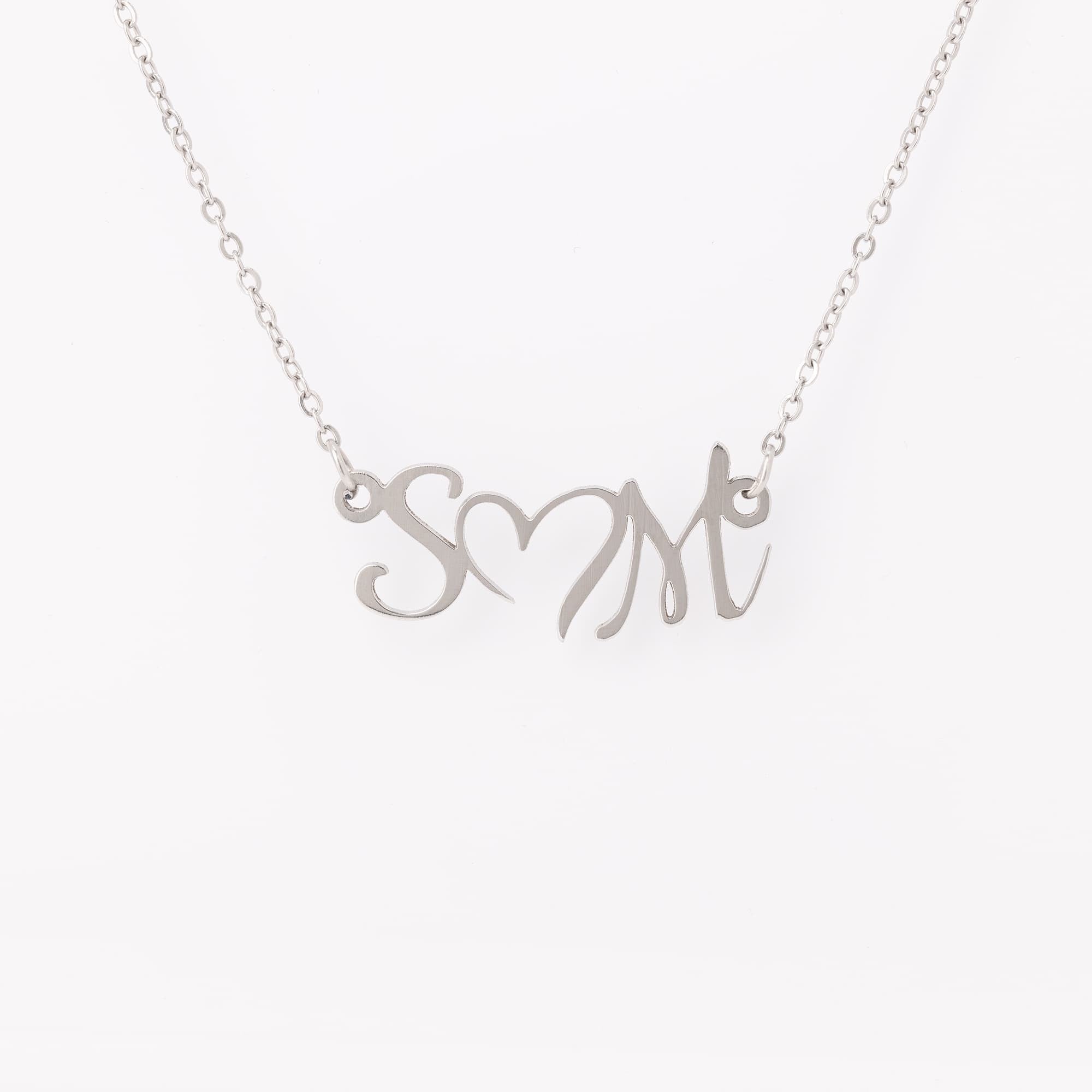 Couples Sterling Silver Initial Necklace By J&S Jewellery |  notonthehighstreet.com