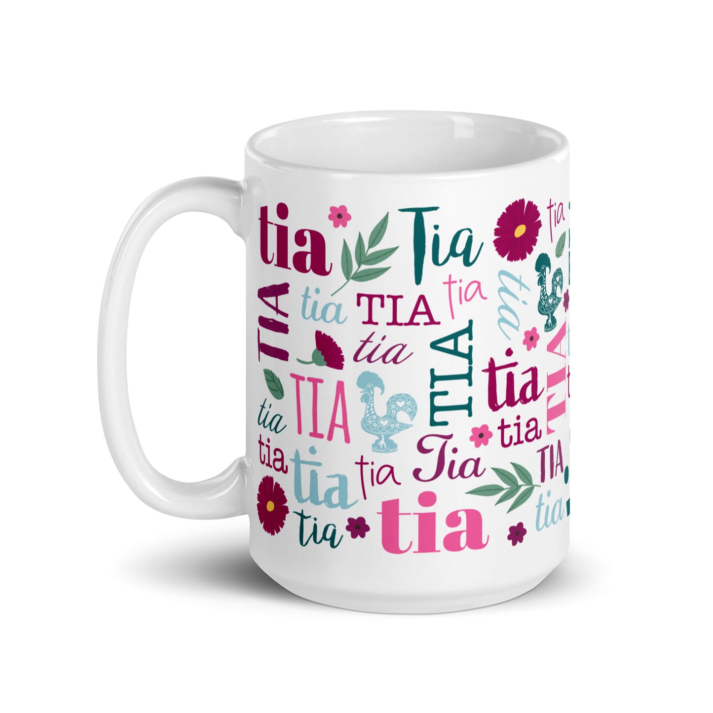 Rooster Camisa Mug Tia Aunt 15oz Ceramic Mug