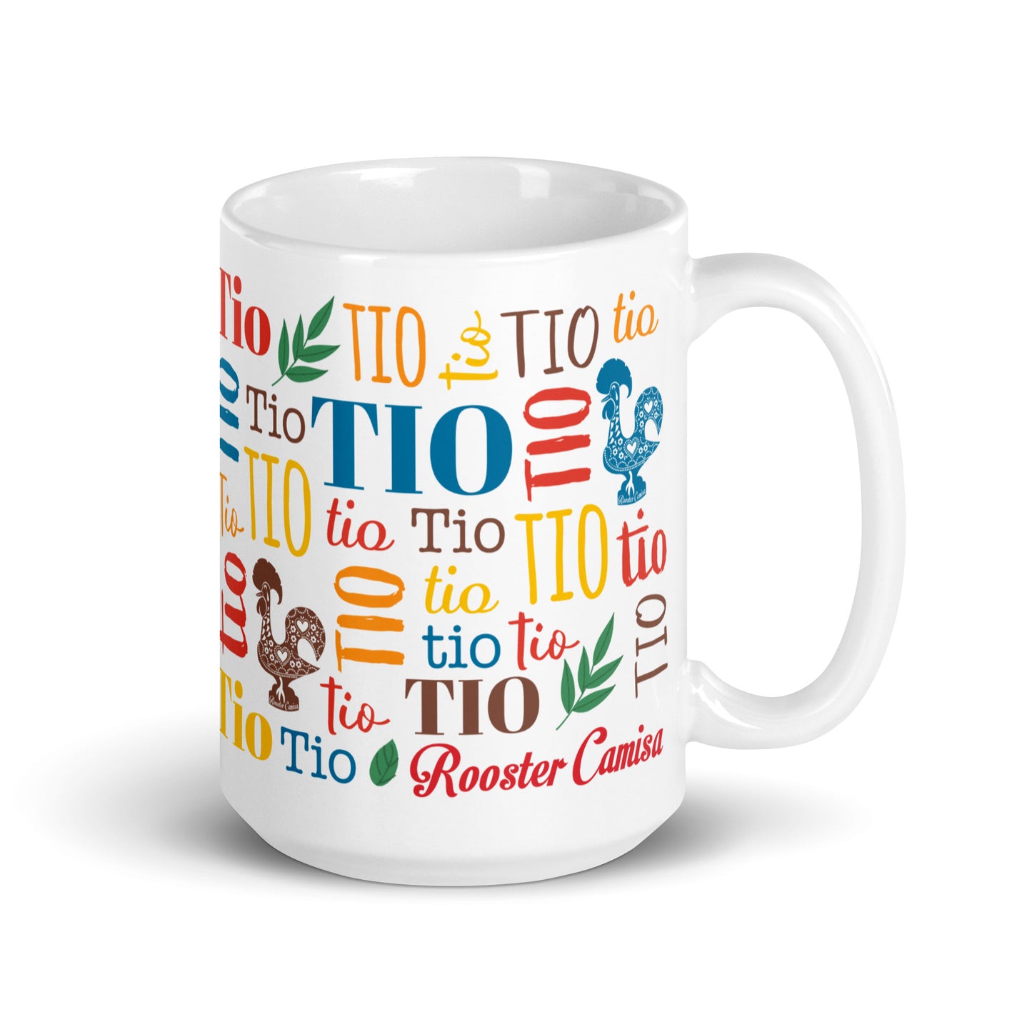 Rooster Camisa Mug Tia Aunt 15oz Ceramic Mug 5