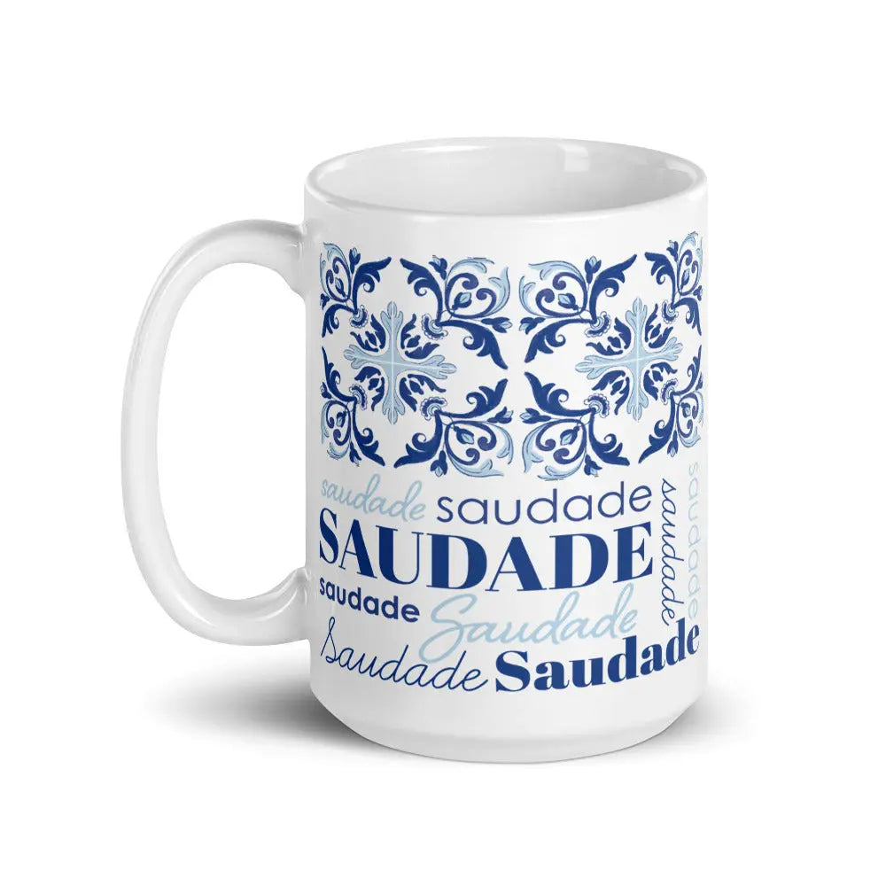 home Saudade Azulejos 15oz Ceramic Mug Rooster Camisa